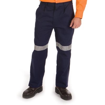 -Cotton Drill Trousers With 3M Reflectivetape &gt; 311 Gsm Heavyweight