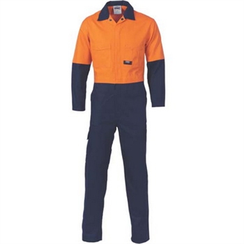 -Hivis Cool-Breeze 2-Tone L.Weight Cotton Coverall &gt; 190 Gsm Lightweight