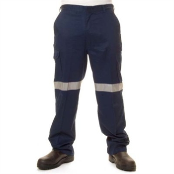 -Lightweight Cool-Breeze Cotton Cargo Pantswith 3M Reflective Tape &gt; 190 Gsm Lightweight