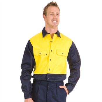 -Patron Saint Flame Retardant Two Tone Drill Shirt - L/S &gt; 190 Gsm