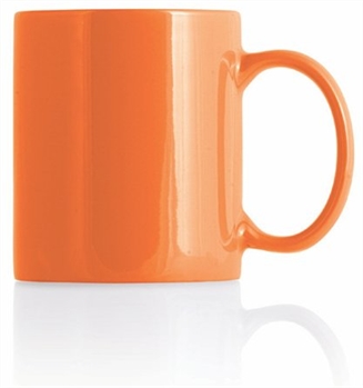 M236 Orange Ceramic Mug White Inner Penline