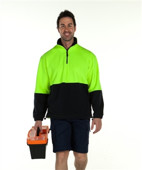 JBs Hi Vis 1/2 Zip Polar