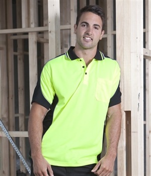 JBs Hi Vis Contrast Piping Polo