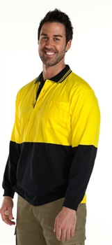 JBs Hi Vis Long Sleeve Cotton Polo