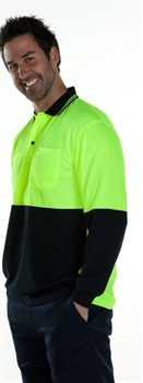 JBs Hi Vis Long Sleeve Trad Polo