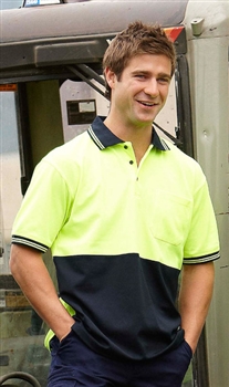 JBs Hi Vis Short Sleeve Cotton Back Polo