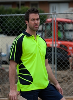 JBs Hi Vis Short Sleeve Spider Polo