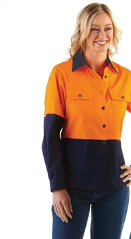 JBs Ladies Hi Vis Long Sleeve 150g Shirt