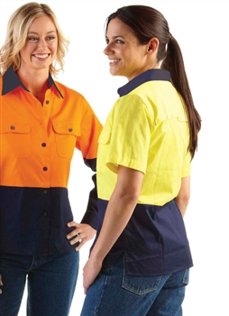 JBs Ladies Hi Vis Short Sleeve 150g Shirt