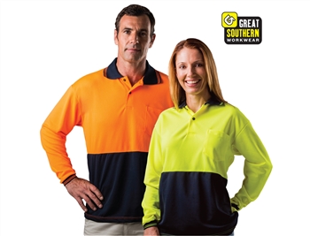 Hi Vis Long Sleeve Polo