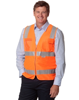 Hi-Vis Safety Vest With Id Pocket &amp; 3M Tapes