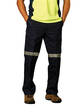 Mens Heavy Cotton Pre-Shrunk Drill Pants With 3M Tapes