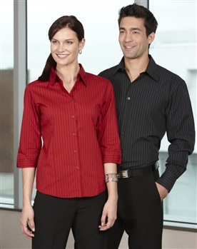 Ladies &#190; Sleeve Manhattan Stretch Shirt