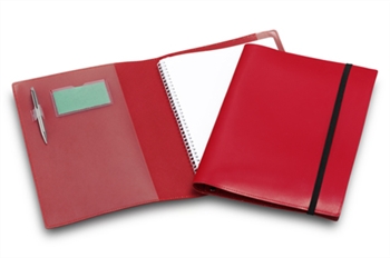 Deluxe Elastic Closure A4 Note Book Cover (Red)