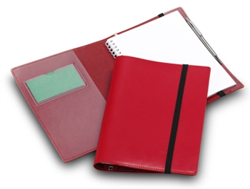 Deluxe Elastic Closure A5 Note Book Cover (Red)