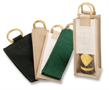 Jute Double Bottle Tote (Includes Print)