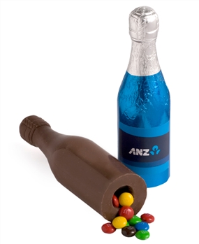 Chocolate Champagne Bottle Filled With M&amp;Ms 80G