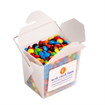 Frosted Noodle Box Filled With Mini M&amp;Ms 100G