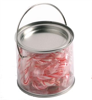 Medium Pvc Bucket Filled With Candy Canes