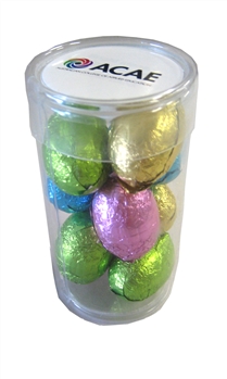 Pet Tube Filled With X9 Mini Easter Eggs