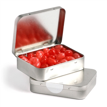 Rectangle Hinge Tin Filled With Jelly Beans 60G