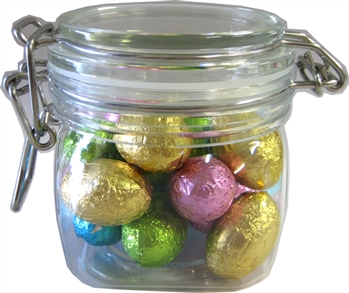 Small Canister Filled With Easter Eggs