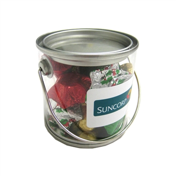 Small Pvc Bucket Filled With Christmas Chocolates