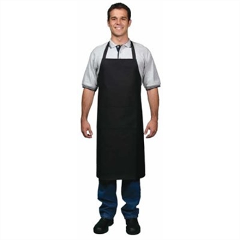 -Cotton Drill Full Bib With Pocket