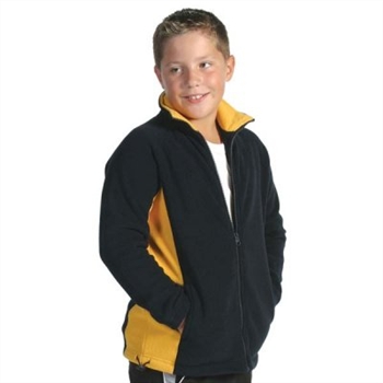 -Kids Side Panel Full Zip Polar Fleece