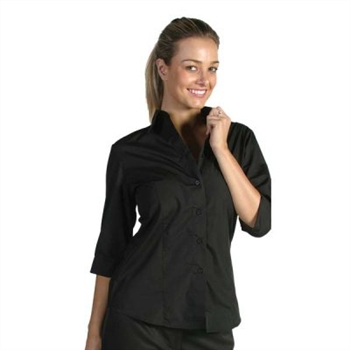 -Ladies Polyester Cotton Shirts, 3/4 Sleeve