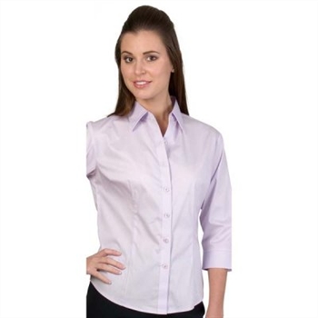 -Ladies Premier Stretch Poplin Business Shirts, 3/4 Sleeve