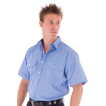 -Polyester Cotton Work Shirt - Short Sleeve