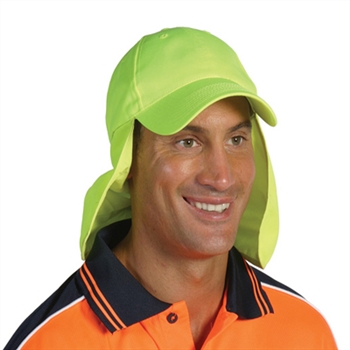 H023- Hivis Cap With Flap