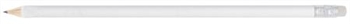 P863 White Pencil Sharpened With Eraser Penline