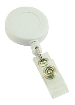 T162b Retractable Badge Holder White Penline