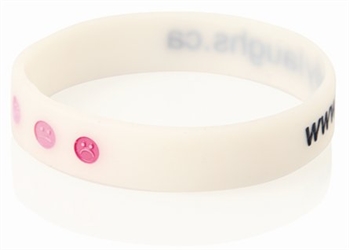 Wb04 Silicone Wristband - Debossed Colour-Filled