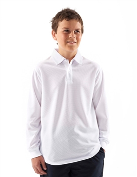 Podium Kids Long Sleeve Poly Polo