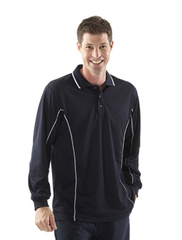 Podium Long Sleeve Piping Polo