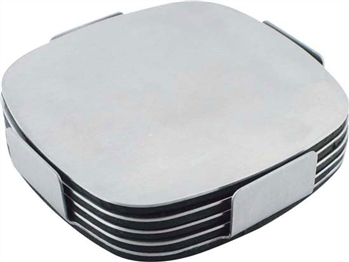 Executive Stainless Steel Coaster Set