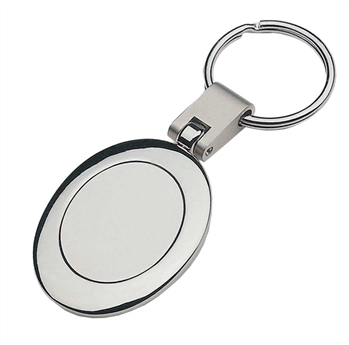 Oval Metal Keyring