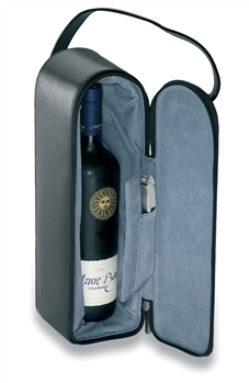 Single Bottle Leather Wine Carrier