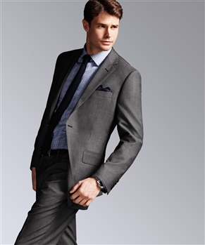 Slim Suit In New-Charcoal