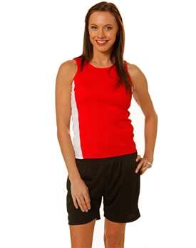 Ladies Contrast Cooldry Mesh Singlet