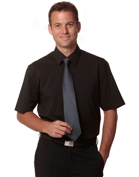 Mens Cotton/Poly Stretch Short Sleeve Shirt